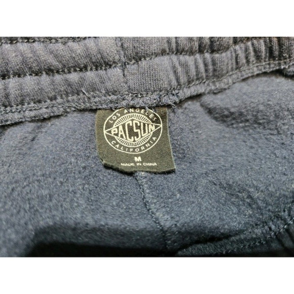 Pacsun Women's Flare Sweat Pants‎ M Navy Blue Drawstrings - Picture 3 of 4
